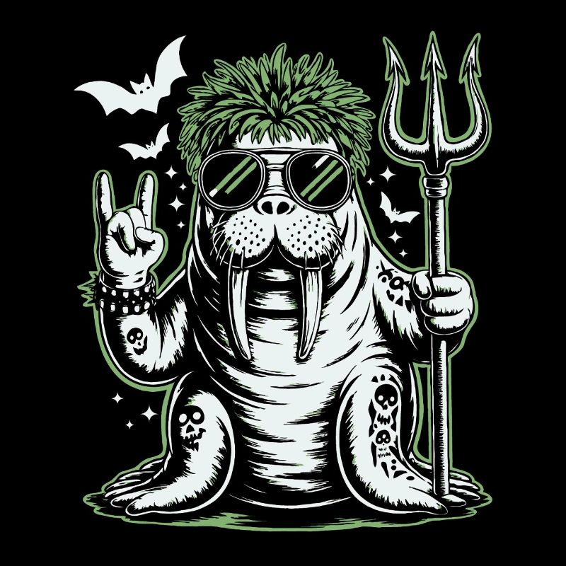 Walross Punk Rocker Halloween 
