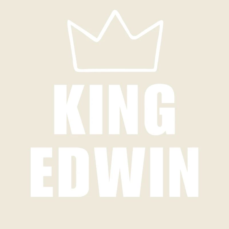 Edwin Name mit Buchstabe E - King Crown Shirt