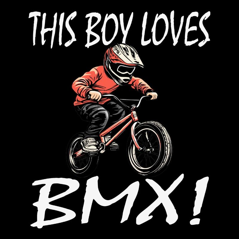 Junge BMX-Fahrer mit Helm