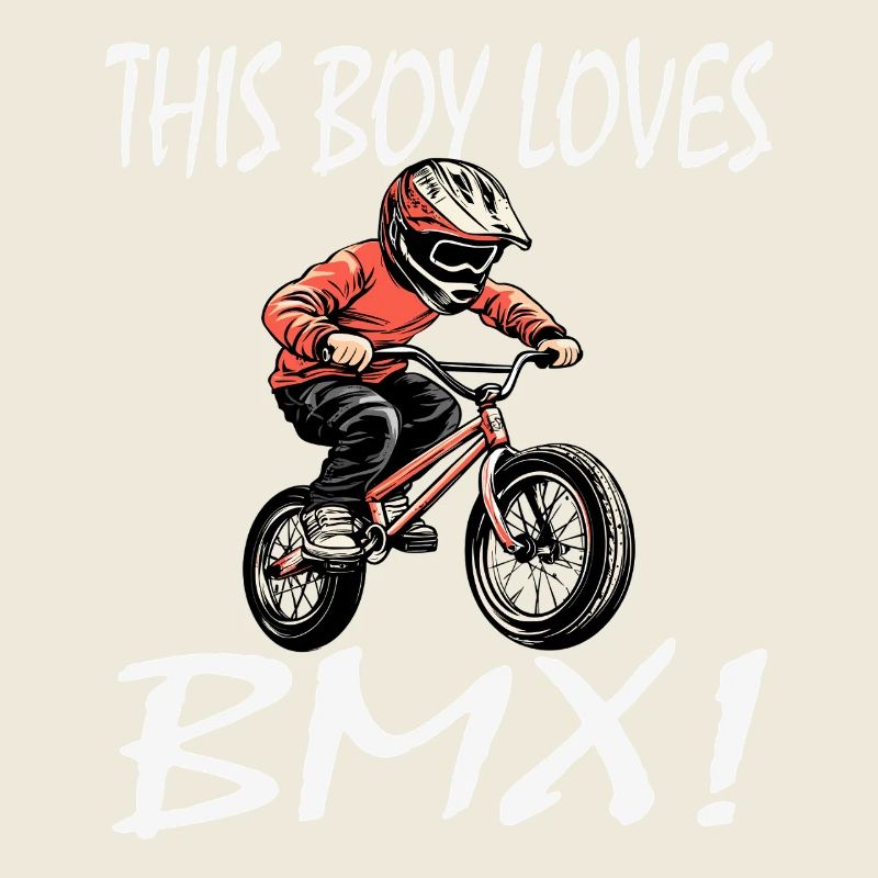 Young BMX rider with helmet