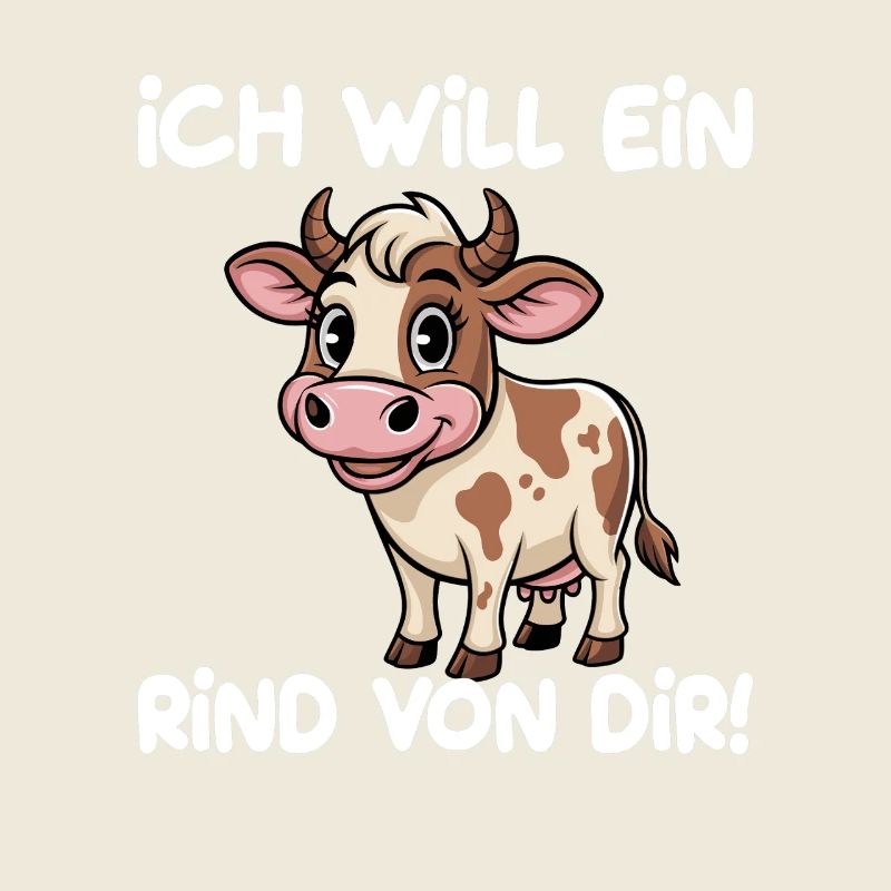 Ich Will Ein Rind Von Dir Lustiger Spruch Mit Kuh
