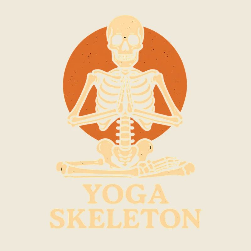 Yoga squelette méditation design