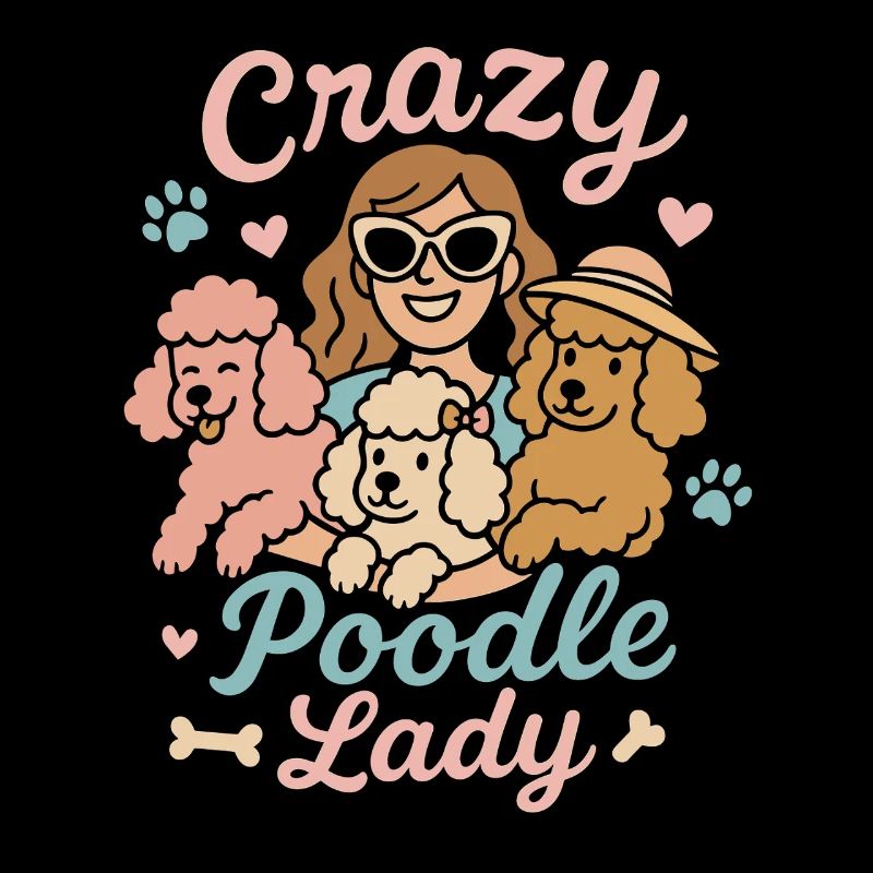 Crazy poodle lady