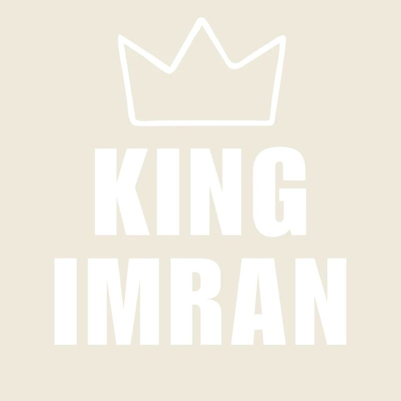 Imran Name with Letter I - King Crown Shirt
