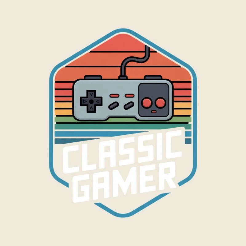Classic Gamer Retro Controller Nostalgia