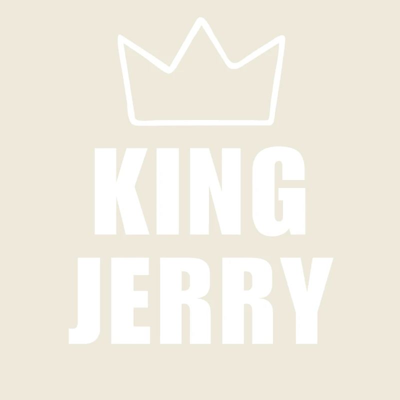 Jerry Name with Letter J - King Crown Shirt
