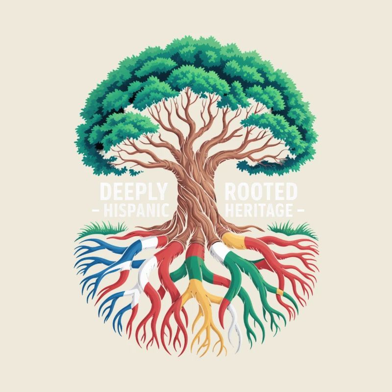 Deeply Rooted Hispanic Heritage Roots Tree