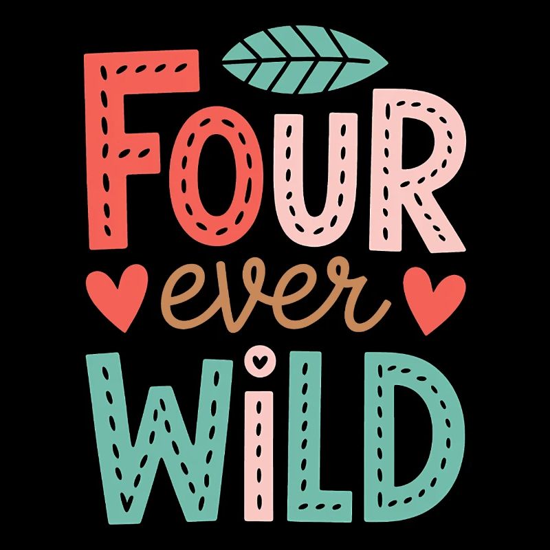 4. Geburtstag Four Ever Wild Kinder 4 Geschenk