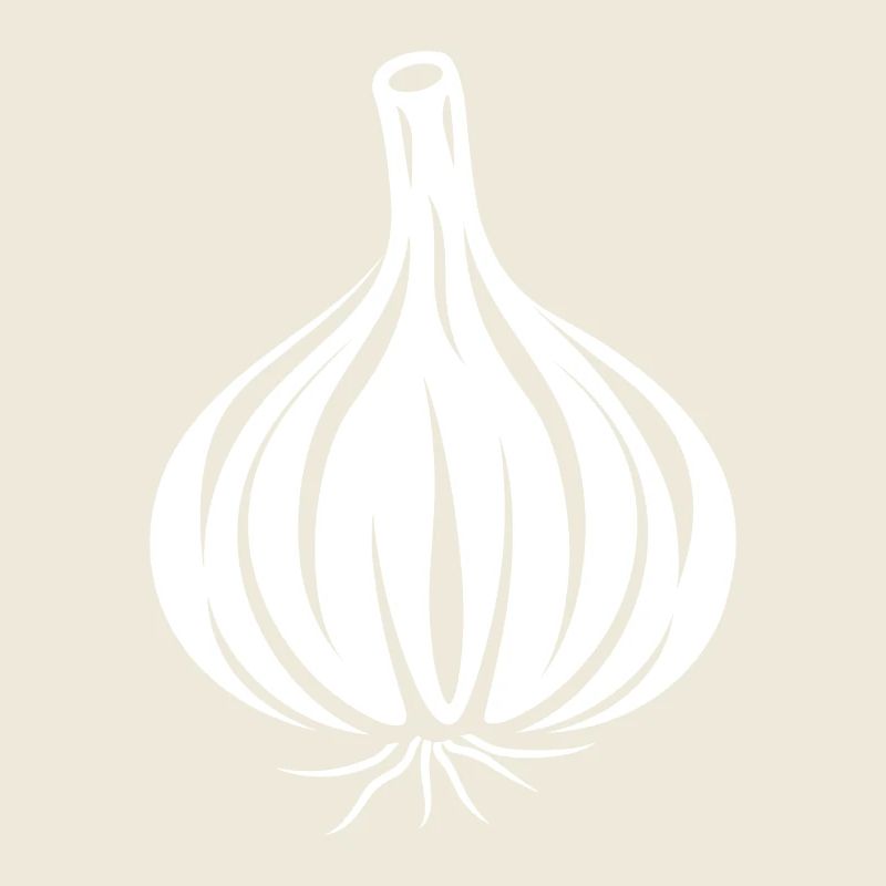 Garlic silhouette black and white