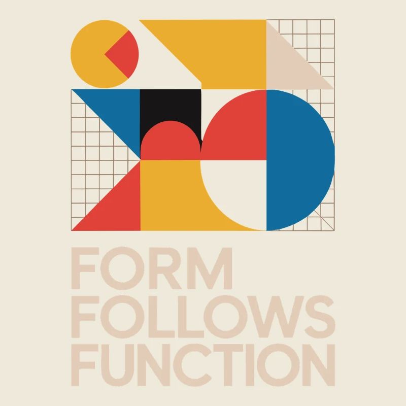 Bauhaus Form Follows Function Geometric Art