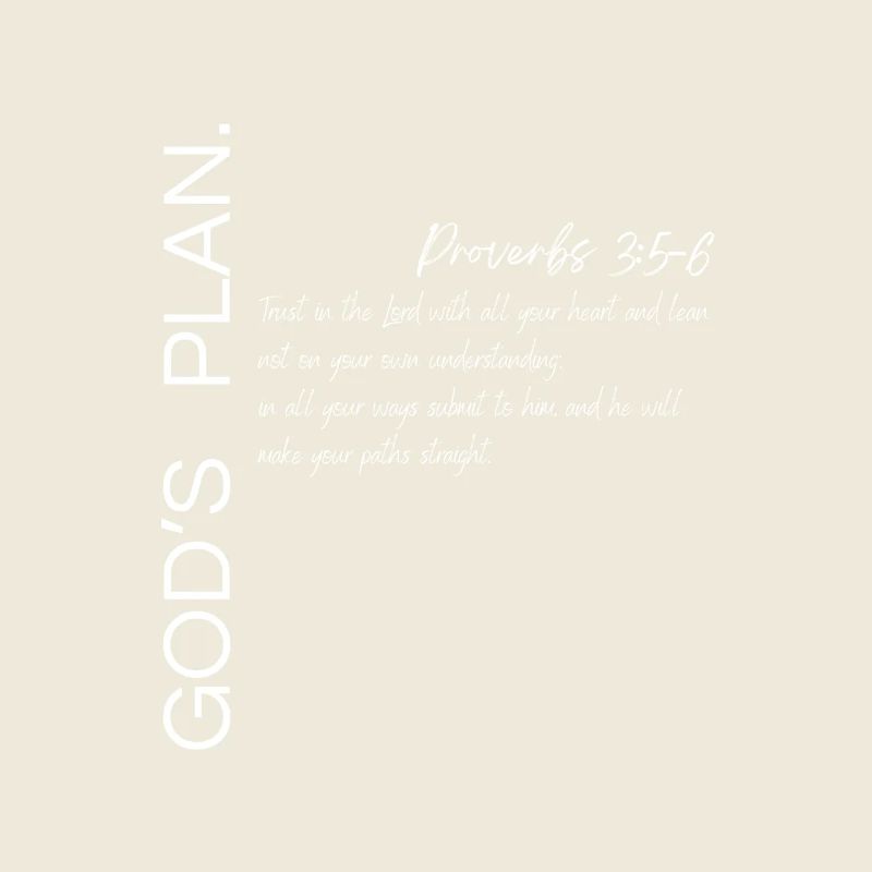 Gottes Plan - Sprüche 3:5-6 Christlicher Plan