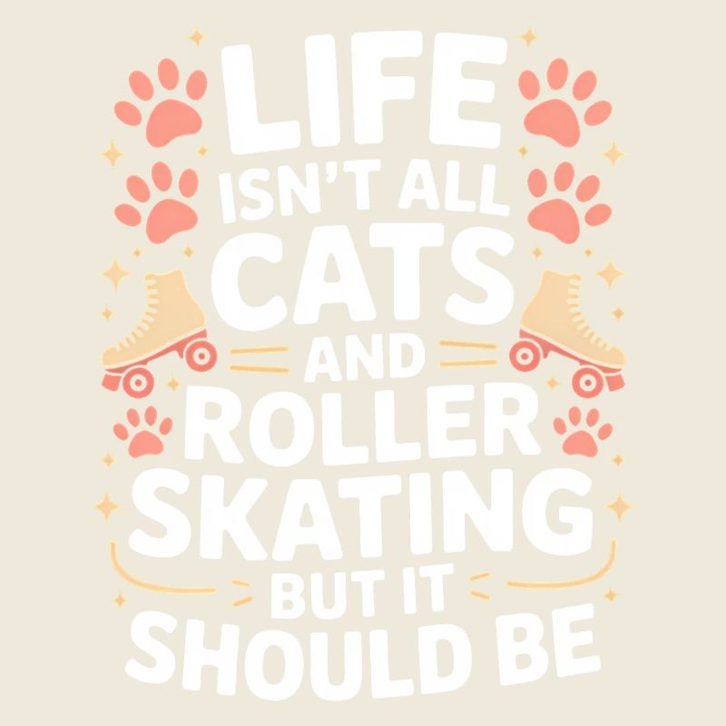 Roller Skating Spruch Katzen Witz Skating Geschenk