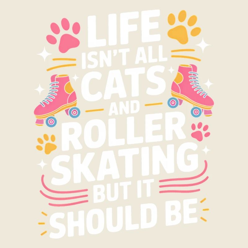 Roller Skating Spruch Katzen Witz Skating Geschenk