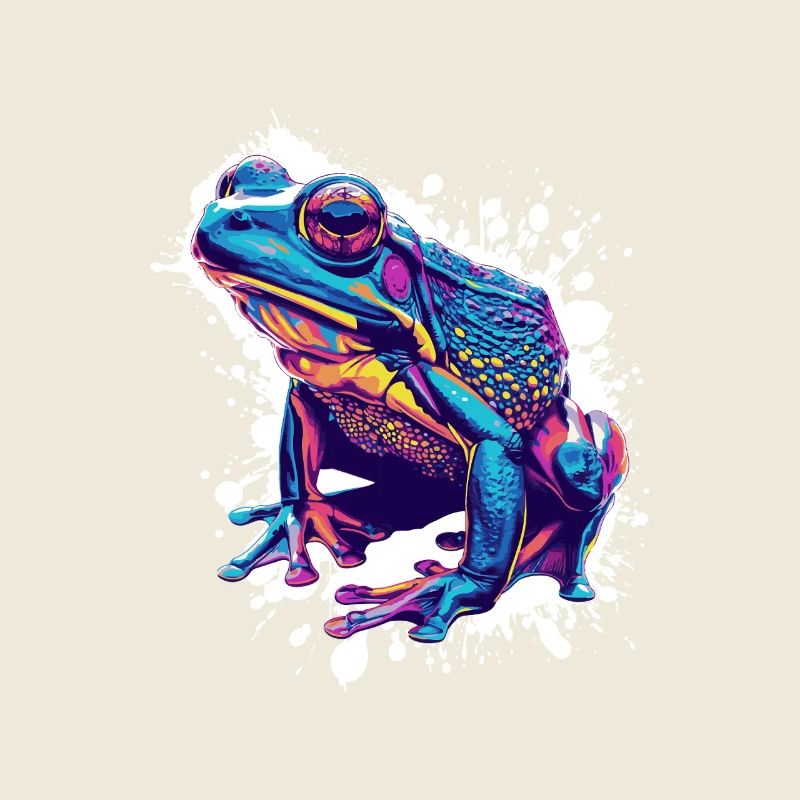 Neon Frog Splash Art