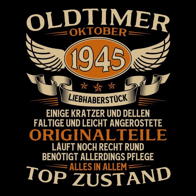 80. Geburtstag Geschenk Oldtimer Oktober 1945