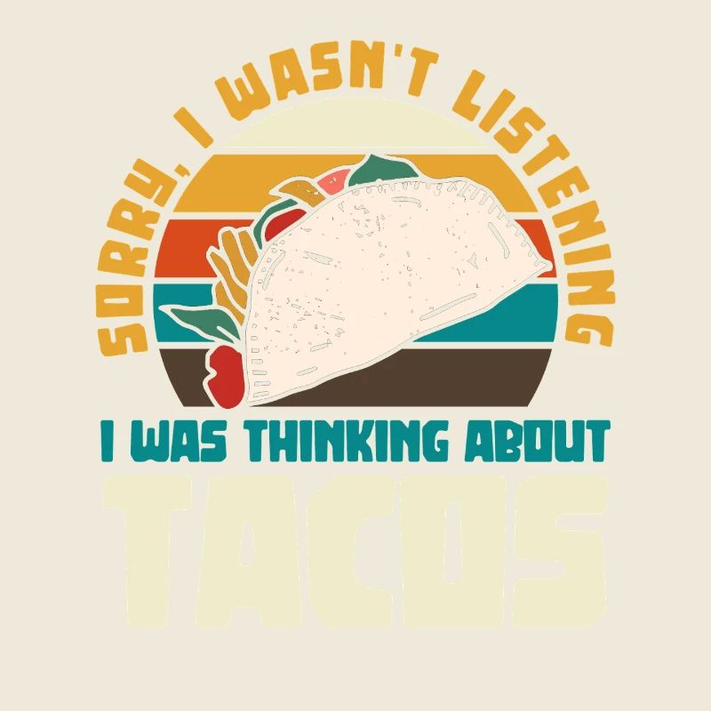 Später Taco Gedankengang Retro Design