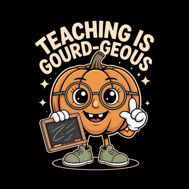 Autumn Teacher Saying Teaching Is Gourd Geous
