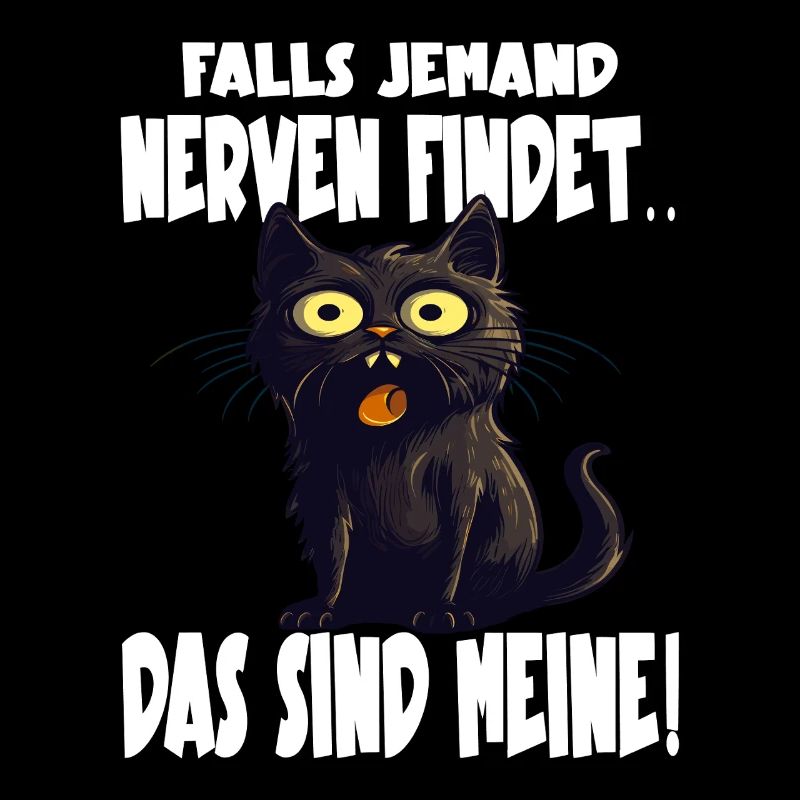 Lustige Schwarze Katze 