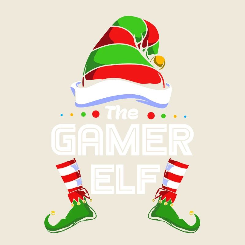 Gamer Gaming Zocker Elfe Elf Weihnachtsgeschenk