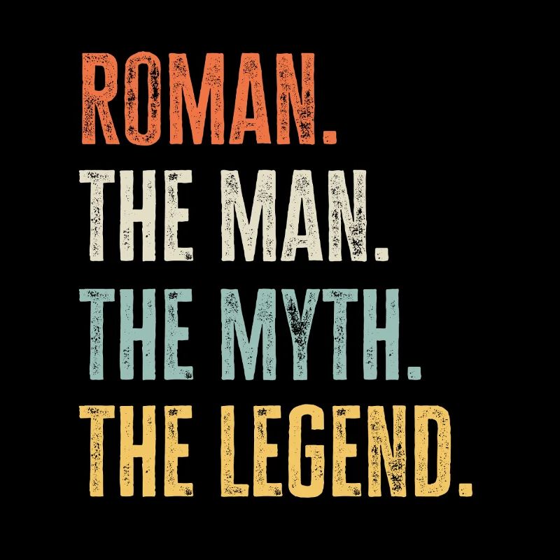 Roman Man Myth Legend Retro Design Gift Name