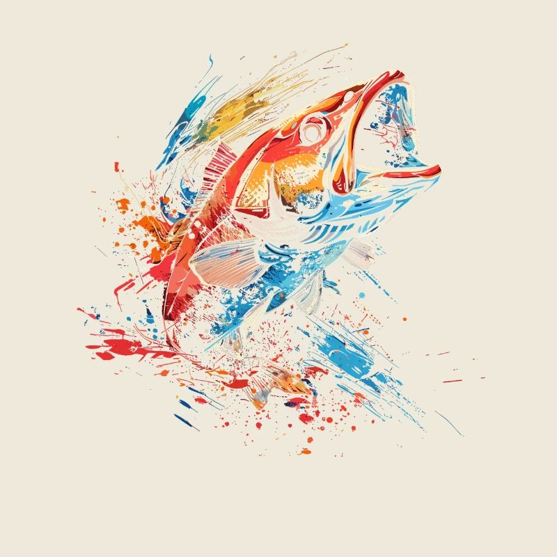 Blobs de peinture de poisson