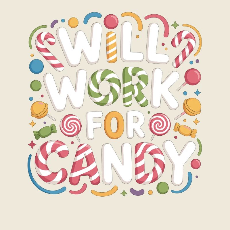 Will Work for Candy – Süßes Kinder Süßigkeiten
