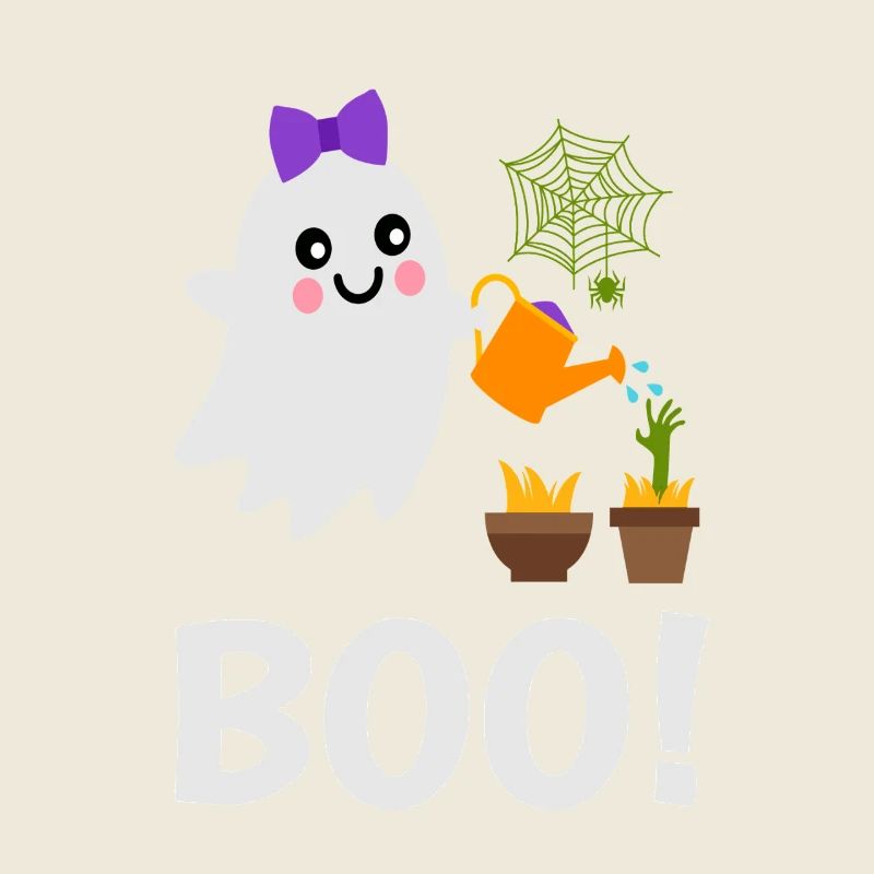 Cute Ghost Boo! Water the ghost plants