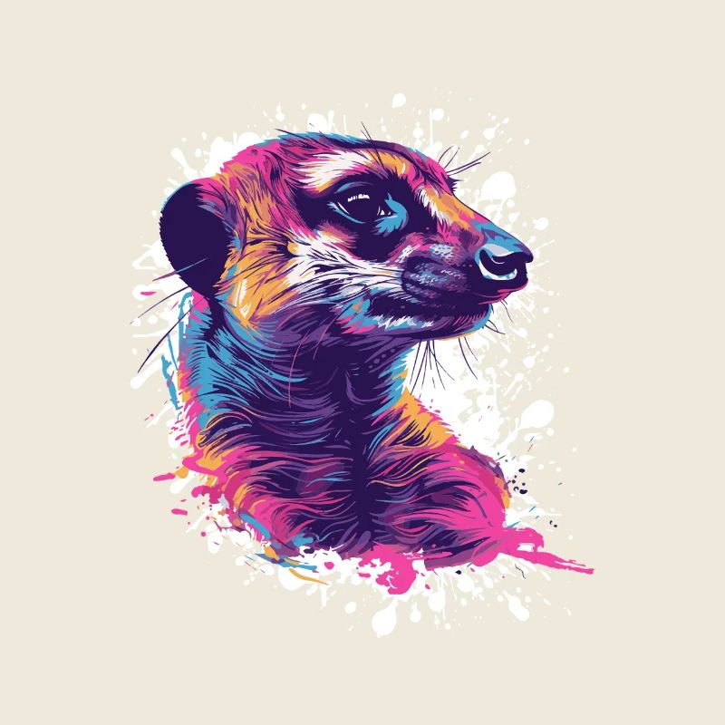 Farbiger Meerkat Erdmännchen