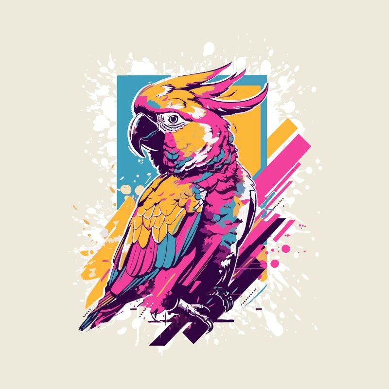 Explosion de couleurs de perroquet néon