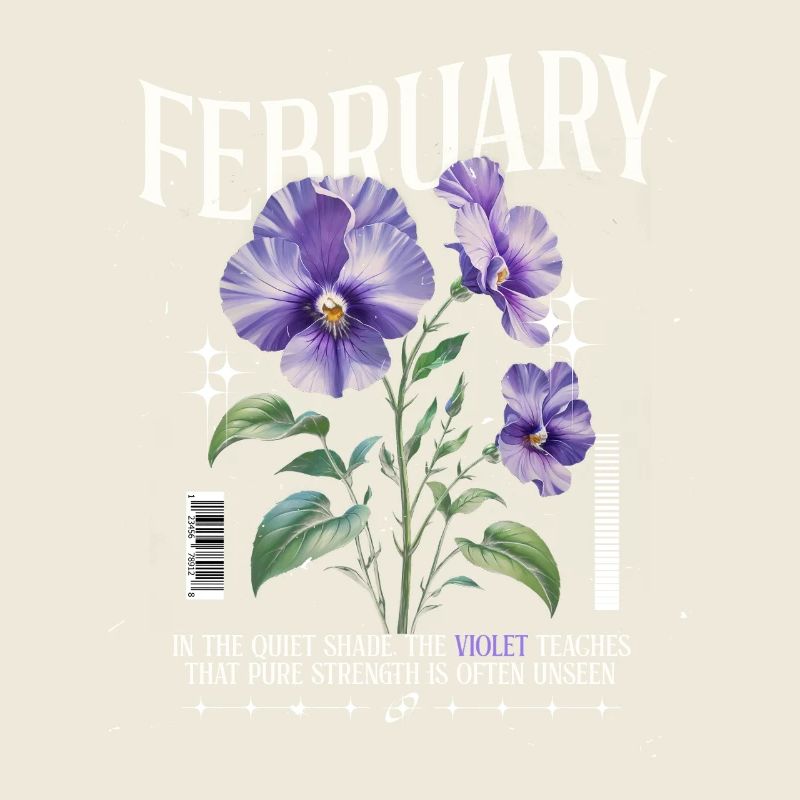 Février Violette Naissance Fleur