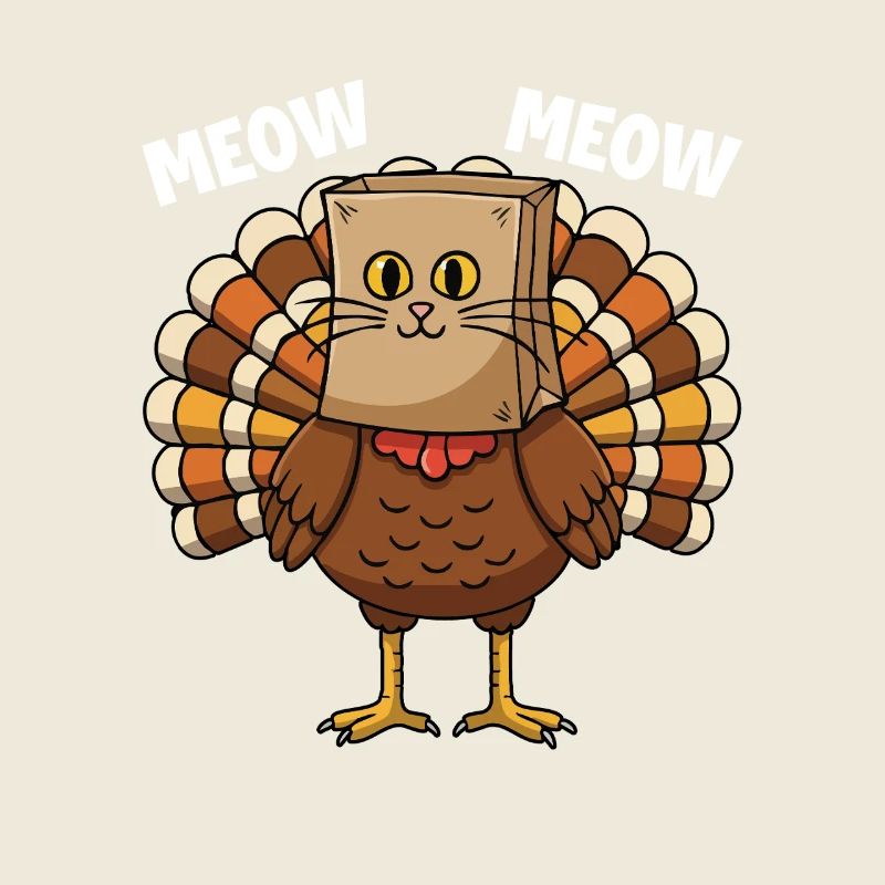 Turkey Cat Thanksgiving Fall Harvest