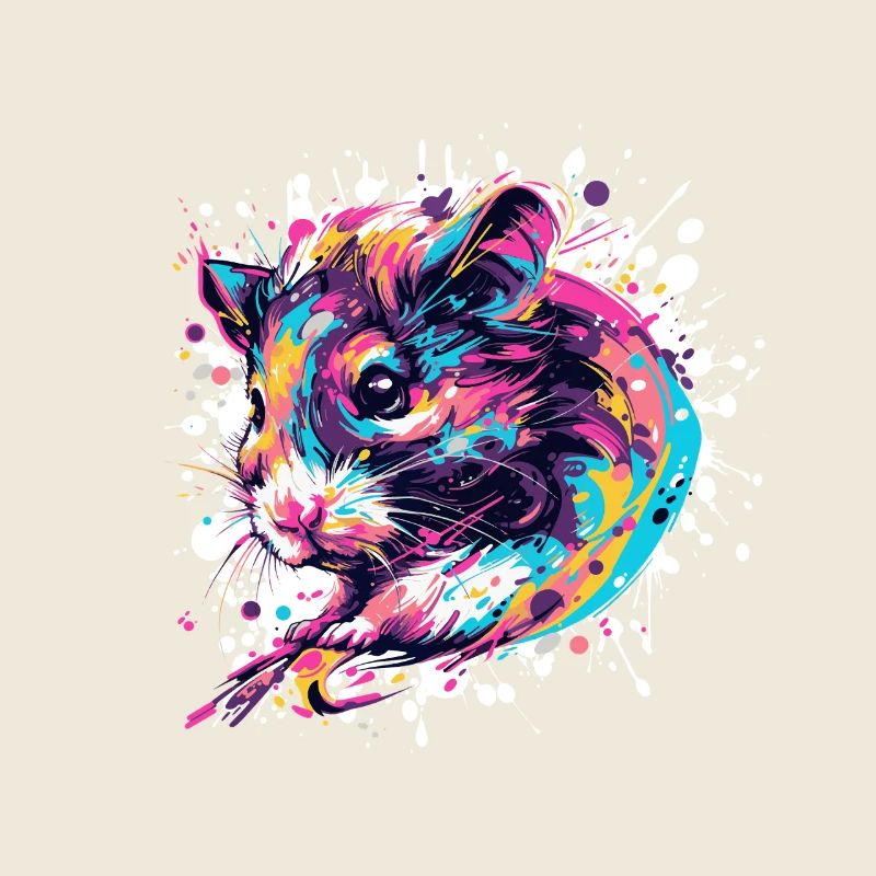 Lapin d’éclaboussures de couleur coloré