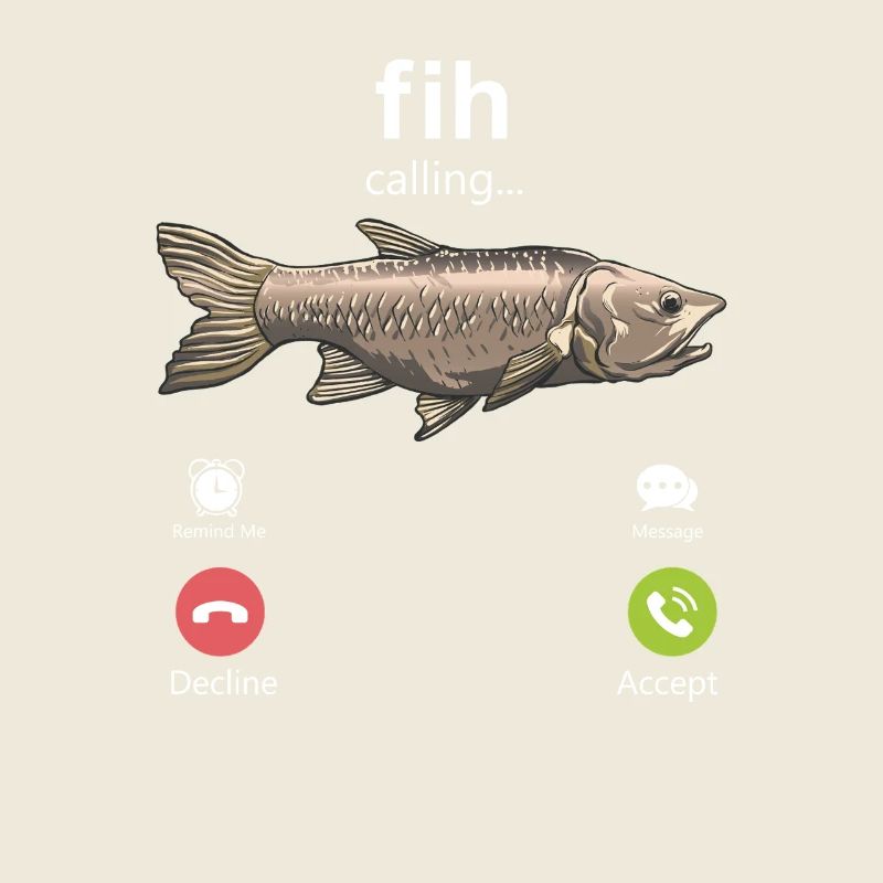 Fih Appel Drôle Hommes Pêche Internet Meme Fi