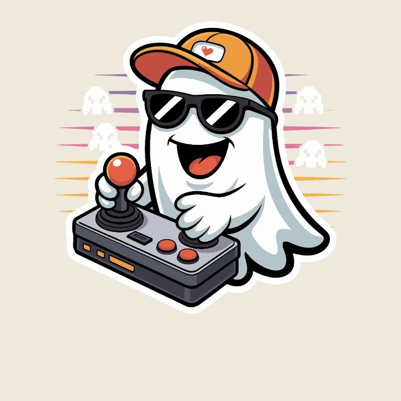 Retro Gamer Halloween Ghost