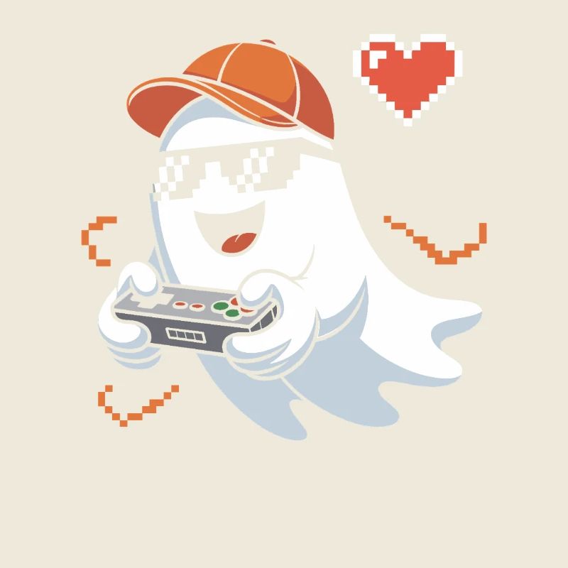 Retro Gamer Halloween Ghost
