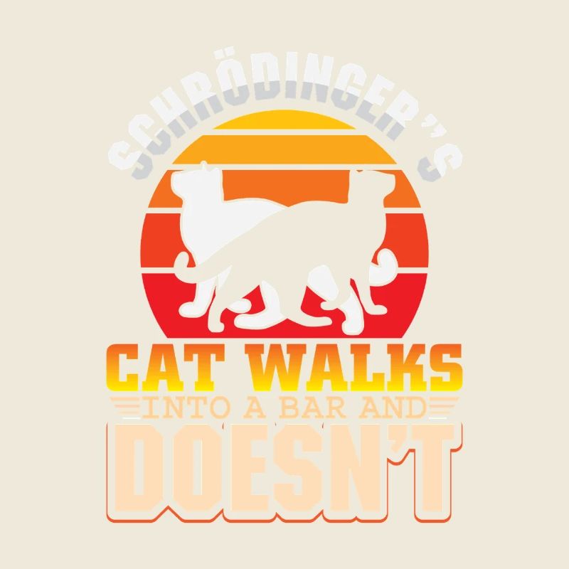 Schrödinger's Cat Nerd Geek Physicist Science