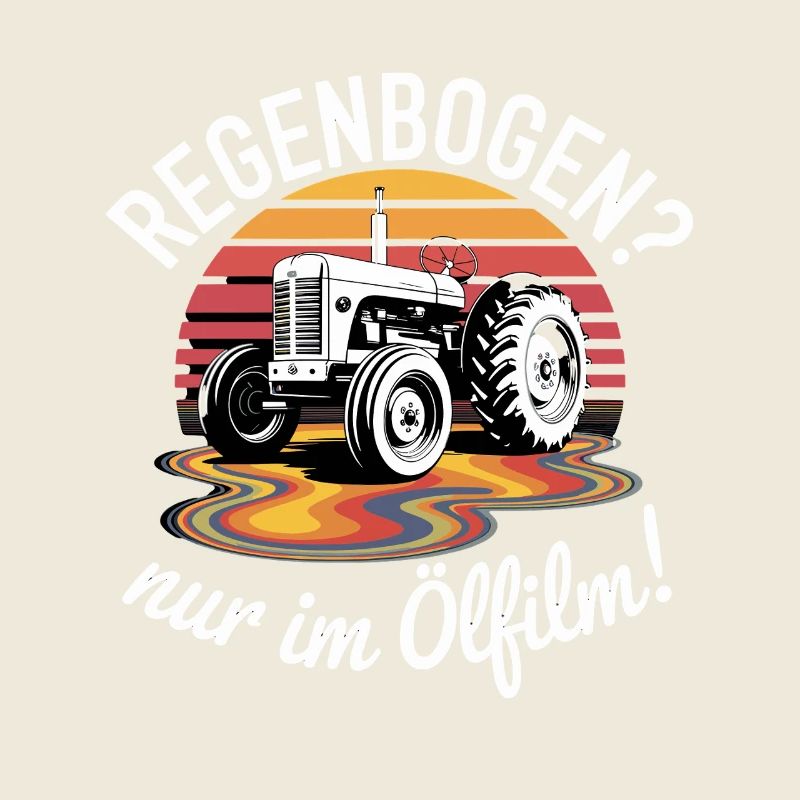  Regenbogen Nur Im Ölfilm Traktor Oldtimer