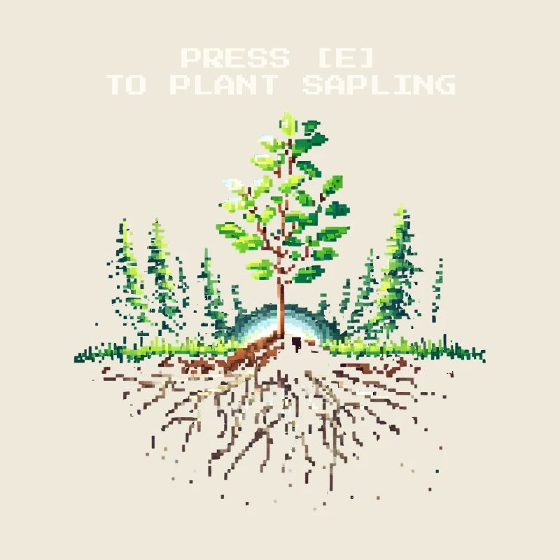 Press [E] Planting Seedling | Afforestation