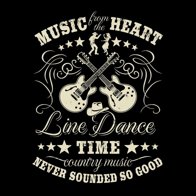 Linedance - Musik mit Herz - Country Geschenk