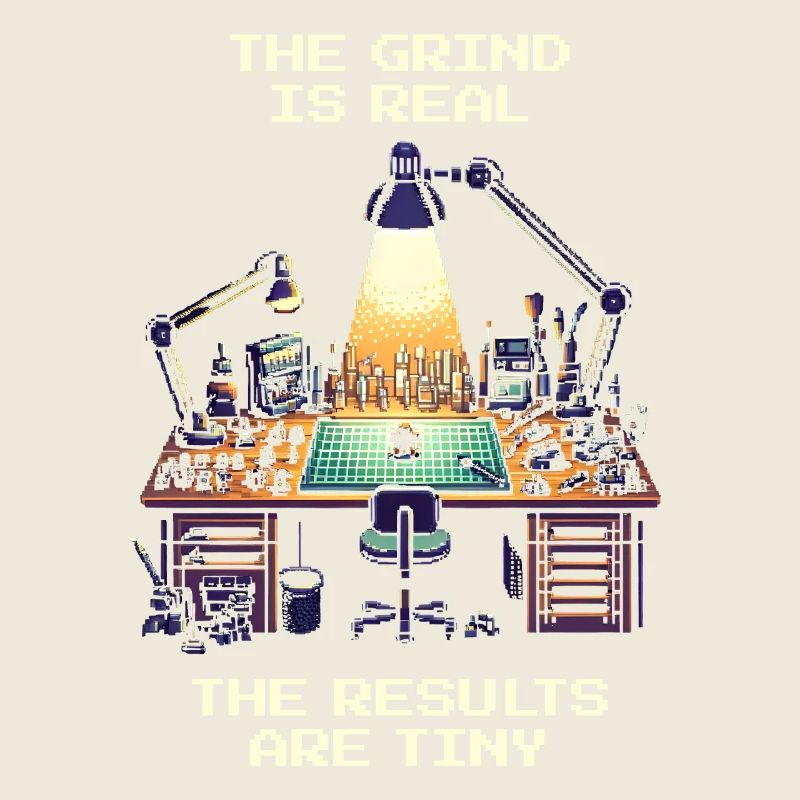 Grind ist real: Ergebnis winzig | Miniaturen