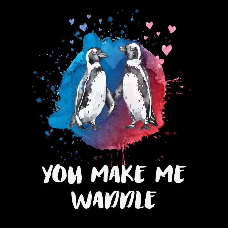 You Make Me Waddle – Cute Penguin Love Shirt