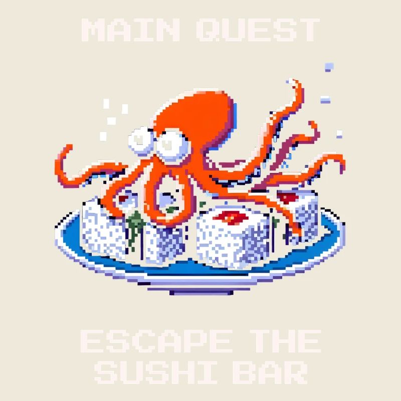 Escape from the Sushi Bar | Octopus Humor