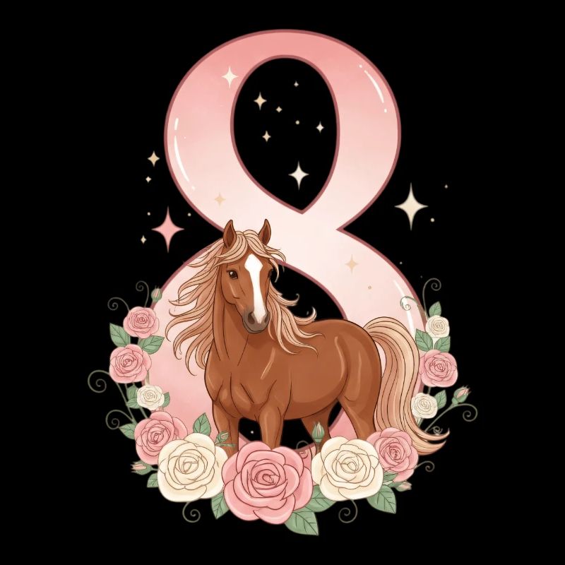 8. Geburtstag Mädchen, Pferd, Pony, 8 Jahre alt