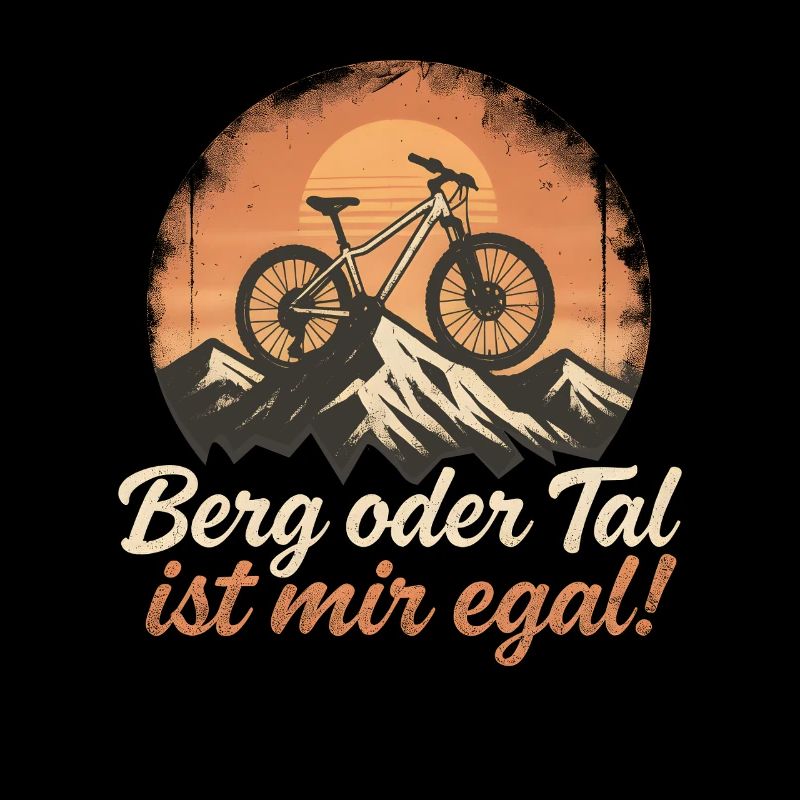 Berg oder Tal Mountainbike Radfahrer 