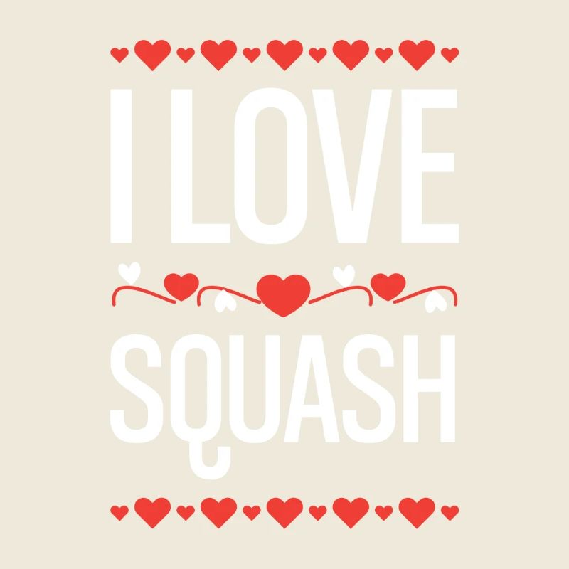 I Love Squash Herz Design