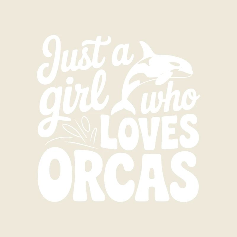 Nur ein Mädchen, das Orcas liebt