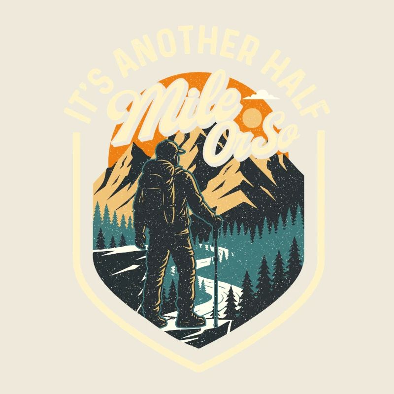 Es ist noch eine halbe Meile oder so Wanderwanderer