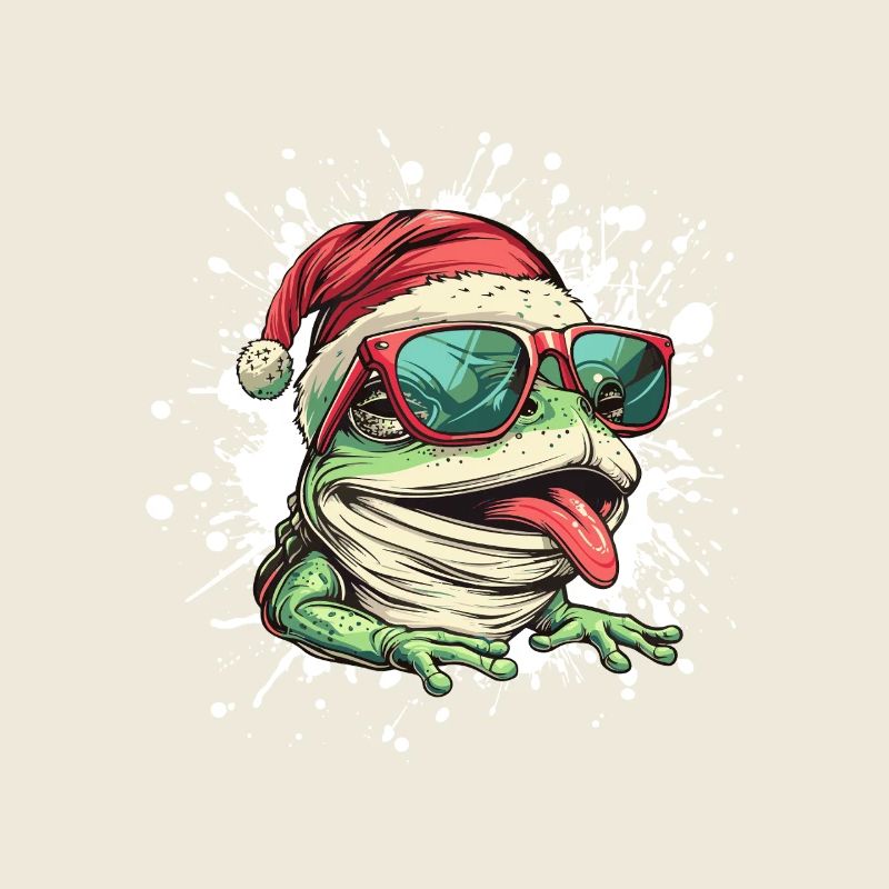 Grenouille Noël Drôle