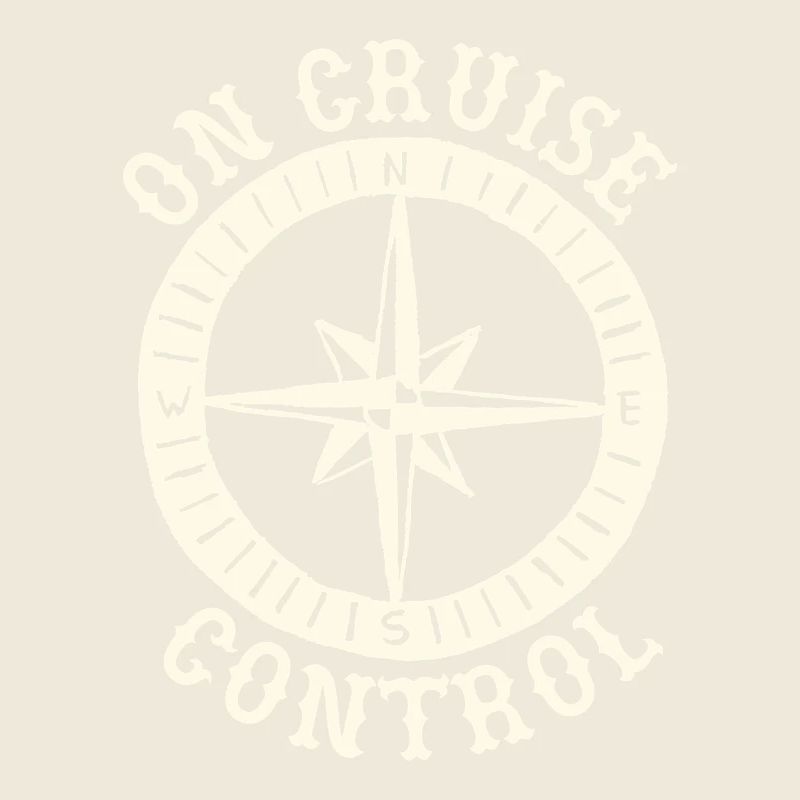 On Cruise Control Compass Crest Circle Emblem