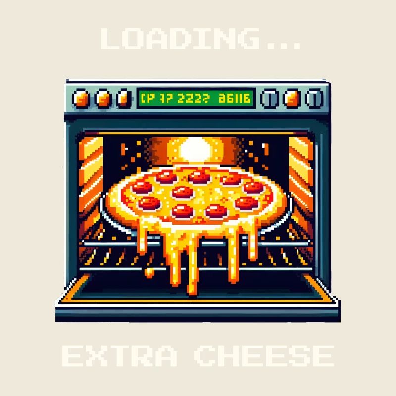 Loading... Extra Cheese | Pizza Gaming Humor